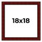 Square Weathered Red Picture Frame - UV Acrylic, Foam Board Backing, Hanging Hardware